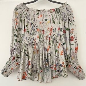 Revolve Alexis Top Womens S Floral Smocked Fairy Coquette Cottagecore Prairie